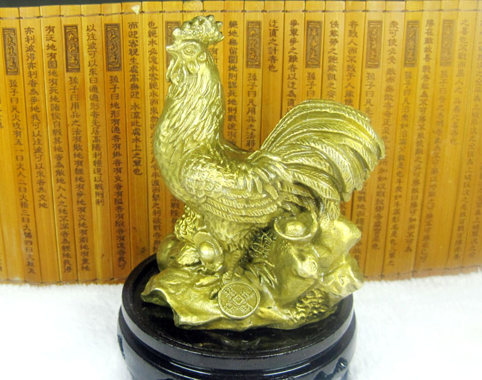 开光纯铜公鸡/吉祥物铜鸡摆件 化烂桃花防外遇小人促夫妻感情铜鸡-第0张大图