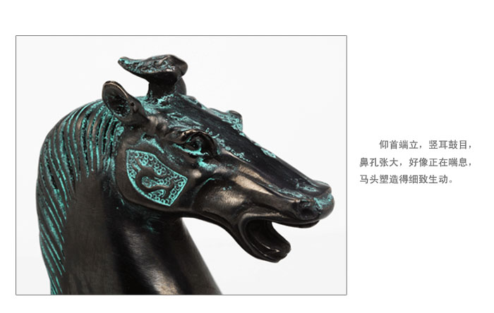 开光青铜马踏飞燕家居风水摆件 镇宅辟邪助事业吉祥物-第2张大图