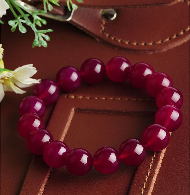 开光天然玫瑰红玛瑙手链 美容养颜 助健康 正品玫瑰红玛瑙-第5张大图