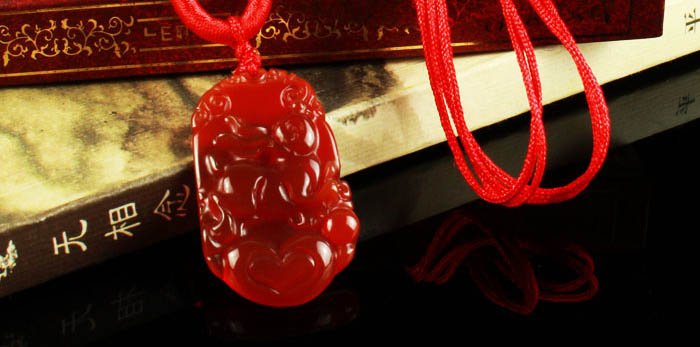 开光2017年属狗开运吉祥物 玉兔呈祥红玛瑙吊坠 辟邪化煞吉祥物-第2张大图