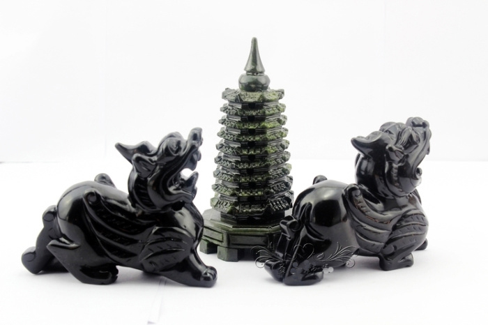 单独开光天然黑曜石貔貅聚财阵转运 助运事业文昌塔摆件 招财祝事业旺运摆件-第4张大图