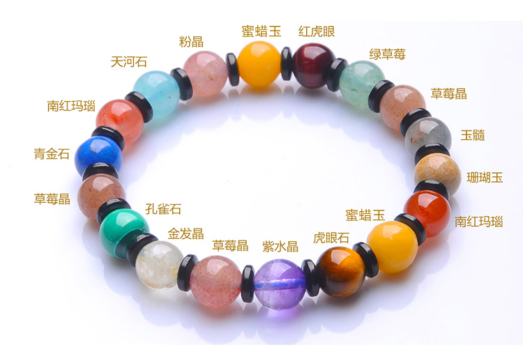 单独开光天然青金玛瑙紫晶手串多宝时尚甜美手链 助运事业财运感情手链-第1张大图