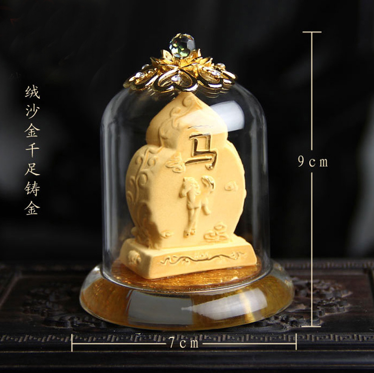 单独开光绒沙金属马大势至菩萨本命佛摆件 生肖马本命佛守护神大势至菩萨助运保平安摆件-第5张大图
