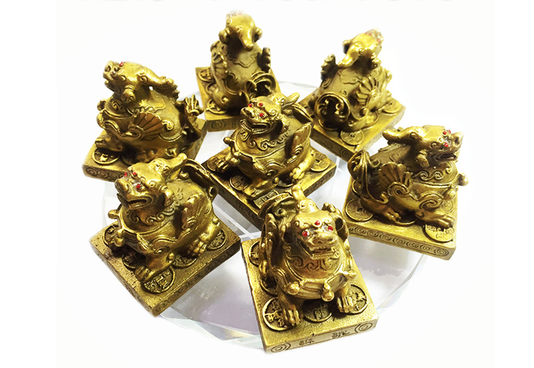 单独开光铜貔貅七星阵风水镇宅招财摆件 摆放办公室助运事业飞黄腾达-第0张大图